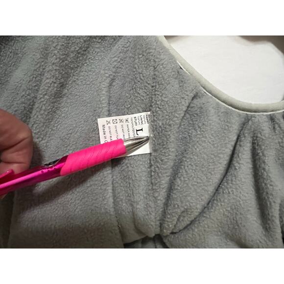 NWOT Pink/Gray Fleece Lined Dog Zippered Jacket Size Large - Picture 4 of 5